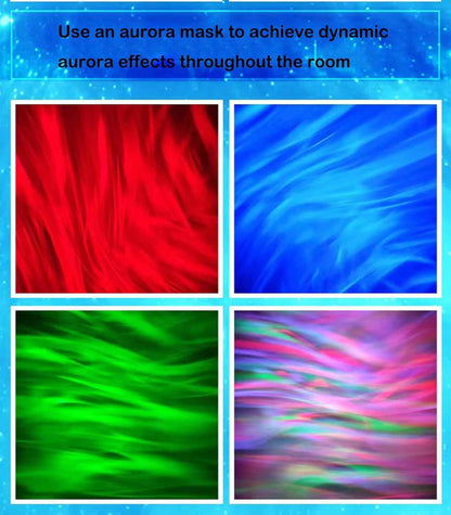 LUMENA Modern Round Aurora Projector – Ambient RGB Mood Lamp for Bedroom and Living Room Decor with Dual Patterns