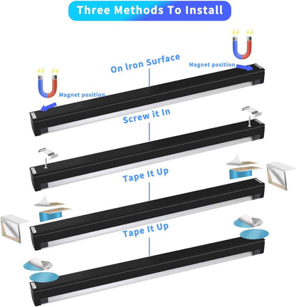 THLITURE Black Light Bar – Safe UV Lighting for Kids Bedroom and Playroom Glow Parties, 1ft Magnetic 2 Pack