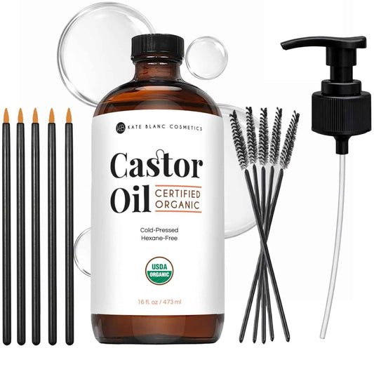 Kate Blanc Cosmetics Castor Oil Organic – Nightly Brow and Lash Ritual for a Mindful Self Care Routine