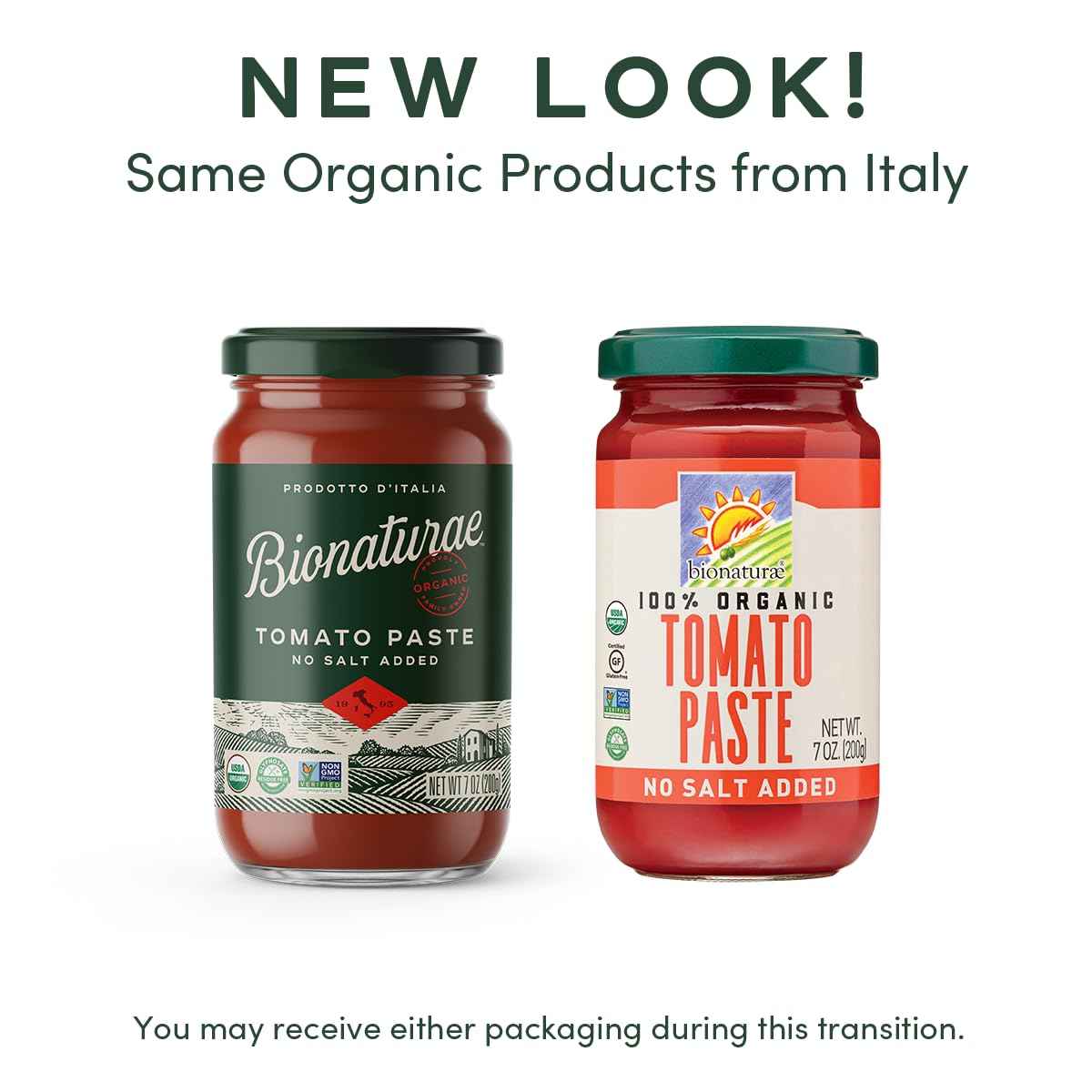 Bionaturae Organic Tomato Paste - No Added Sugar Keto Friendly Pantry Essential for Low Sodium Whole Food Cooking, 7 Oz