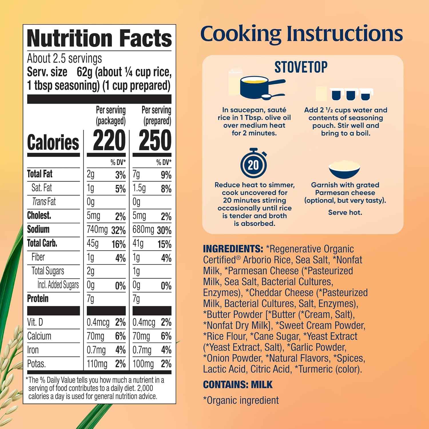 Lundberg Risotto Mix - Clean-Ingredient Pantry Staple for the Mindful Home Cook, Quick Weeknight Side