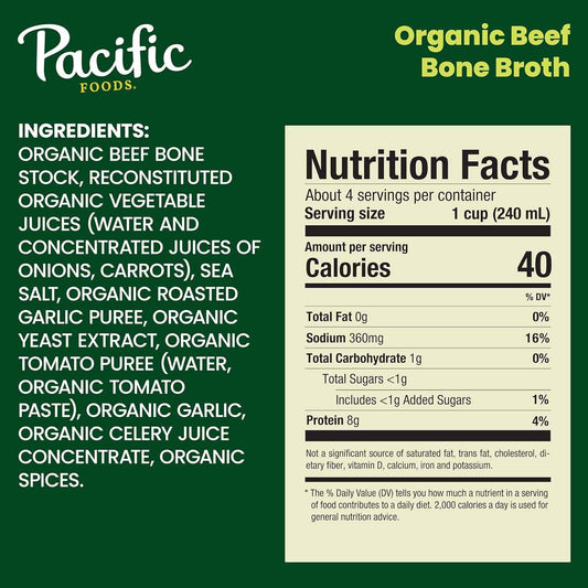 Pacific Foods Organic Beef Bone Broth – Quick Focus Mug for Busy Work-from-Home Mornings