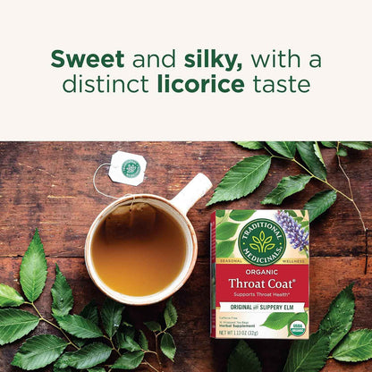 Traditional Medicinals Organic Throat Coat Tea – Focus-Ritual Herbal Brew for Long Workdays and Call Center Shifts