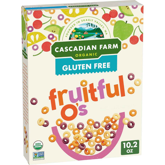 Cascadian Farm Organic Fruitful O's Cereal – Safe Lunchbox Add-In and After-School Snack for Picky Eaters