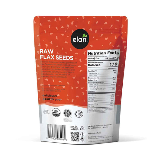 Elan Organic Whole Flaxseed, 9 oz Twin Pack – Clean-Label Seeds for Intentional, Less-Is-More Kitchens