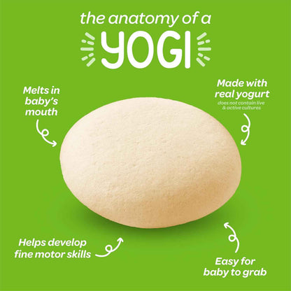 Happy Baby Organics Yogis – Soft Melt-in-Mouth Finger Food for Babies 8+ Months, 3-Flavor Variety Pack, 1 oz Each