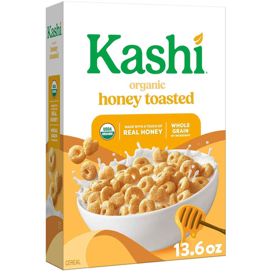 Kashi Organic Honey Toasted Cereal – Thoughtful Housewarming and Hostess Gift Basket Staple, 13.6oz