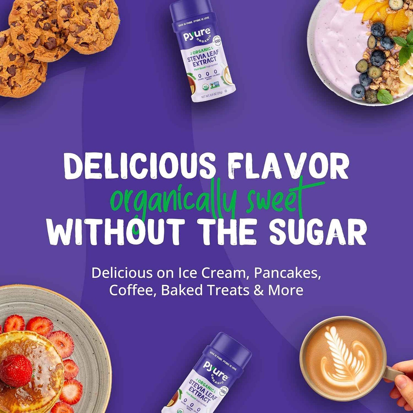 Pyure Organic Stevia Extract Powder – Minimalist Pantry Sweetener, Single-Ingredient Clean Label Design