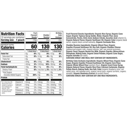 Annie's Snack Variety Pack – Road Trip and Park Snacks for Kids, Single-Serve Travel Pouches
