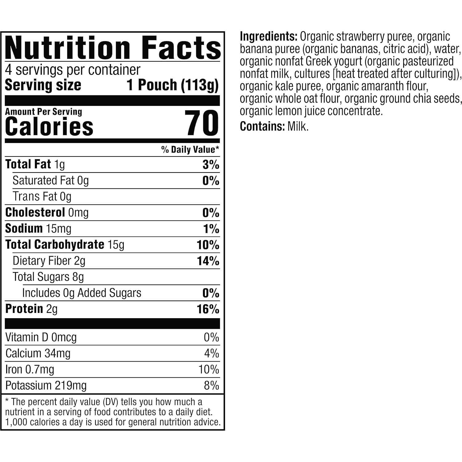 Plum Organics Mighty 4 Toddler Food Pouch – Daycare Lunchbox Snack for Picky Eaters 12+ Months