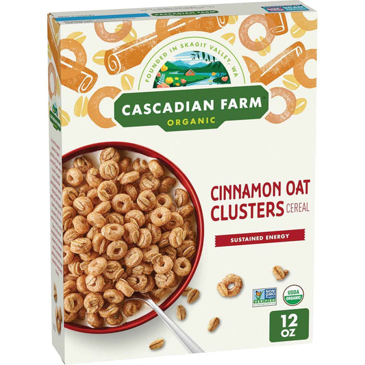 Cascadian Farm Organic Cinnamon Oat Clusters – Non-GMO Breakfast Cereal for Calm Pantry Rituals