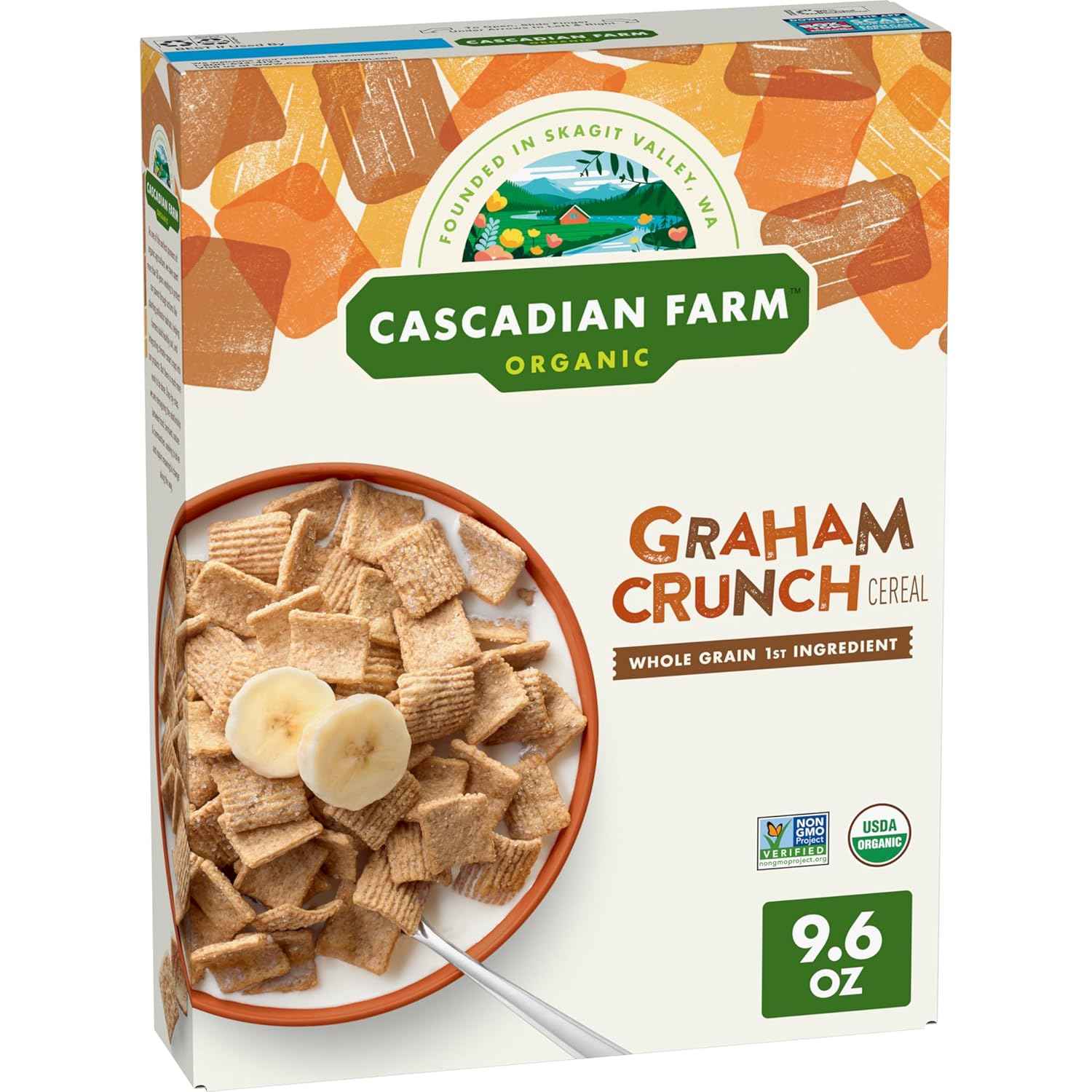 Cascadian Farm Organic Graham Crunch Cereal – Organic Breakfast Bowl for Alpha-Gal Friendly Comfort Food Routines