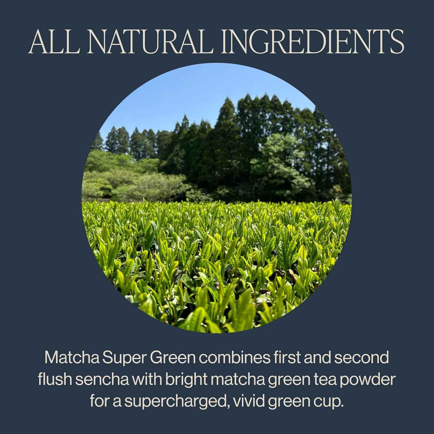 Rishi Tea Matcha Super Green Japanese Tea – Steady Focus Brew for Home Office, No-Crash Caffeinated Sachet