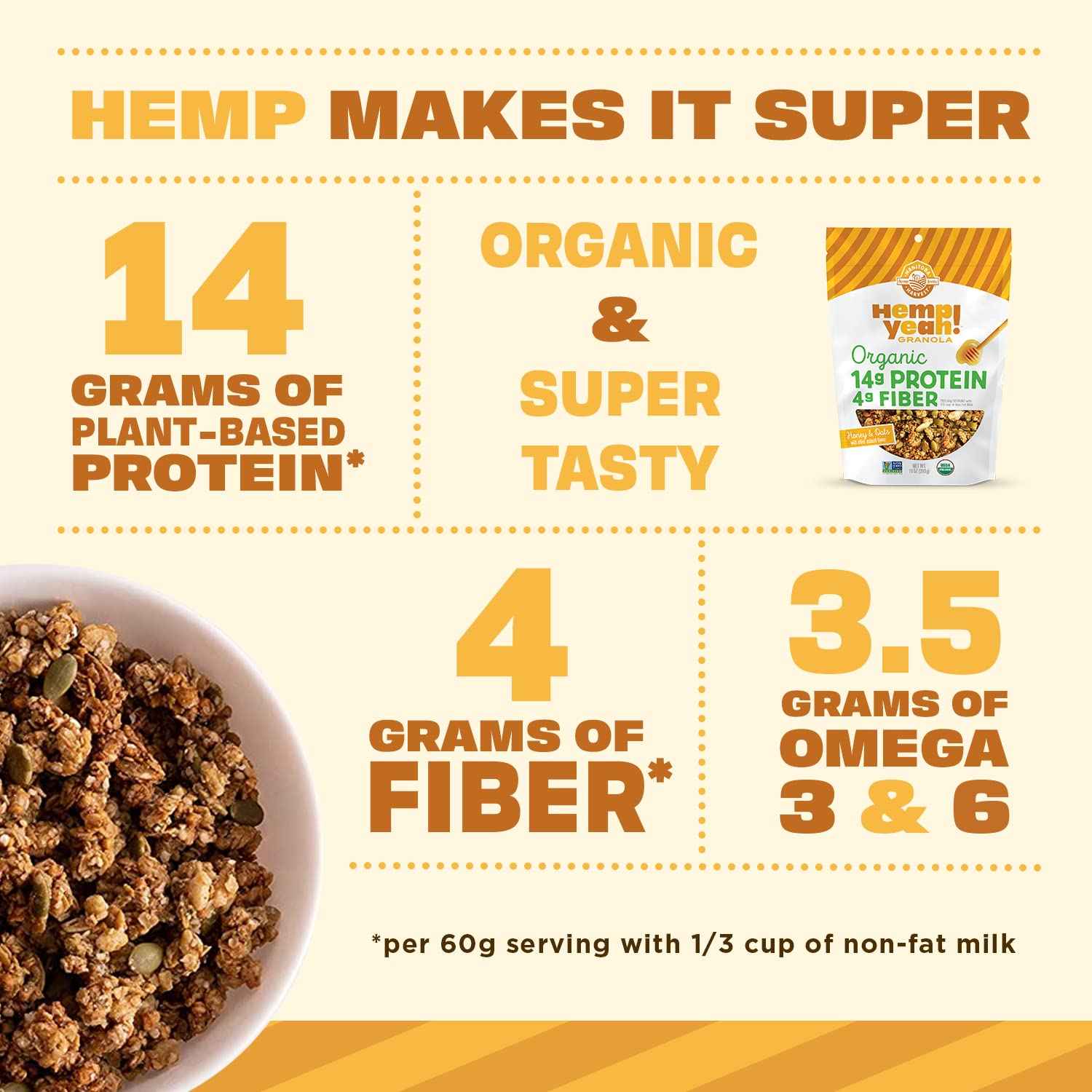 Manitoba Harvest Hemp Yeah Granola – Portable Protein Fuel for Trail Mix and Hiking Snacks