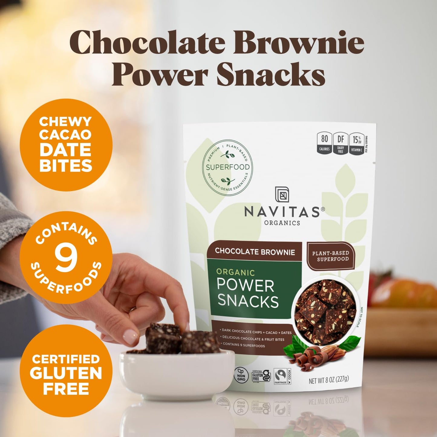 usda organic, non-gmo project verified, gluten-free certified, kosher, vegan, and fairtrade cacao certifications