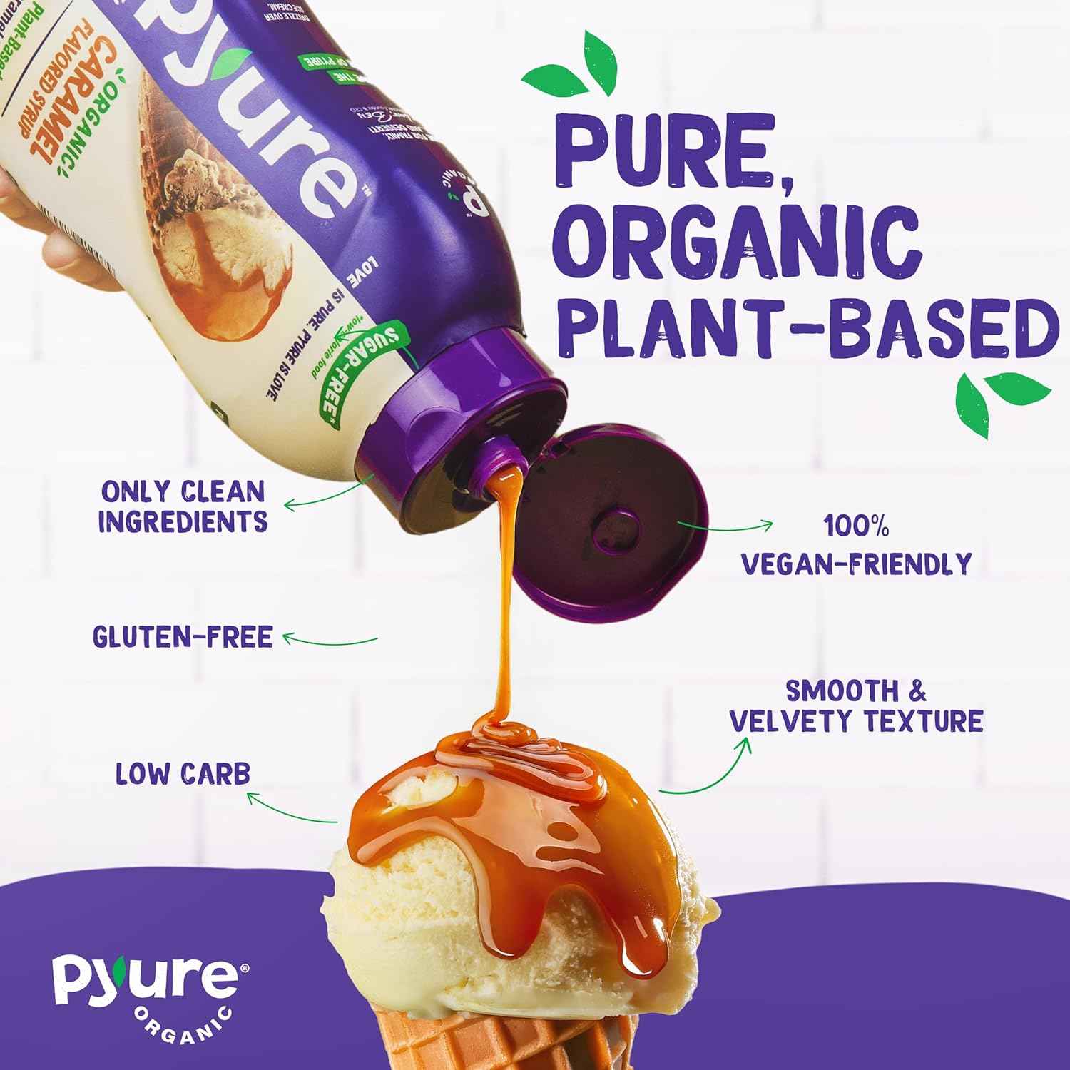 Pyure Organic Sugar-Free Caramel Syrup – Thoughtful Birthday Gift for the Health Conscious Foodie in Your Life