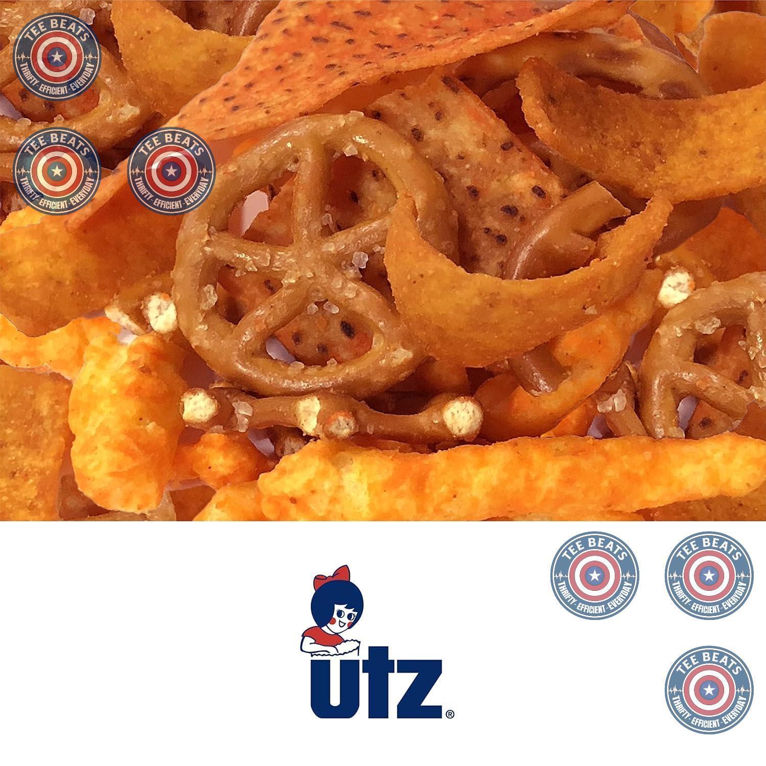 Utz 5-Flavor Snack Mix Barrel - Thoughtful Birthday Gift for Snack Lovers, Movie Buffs, and Party Hosts