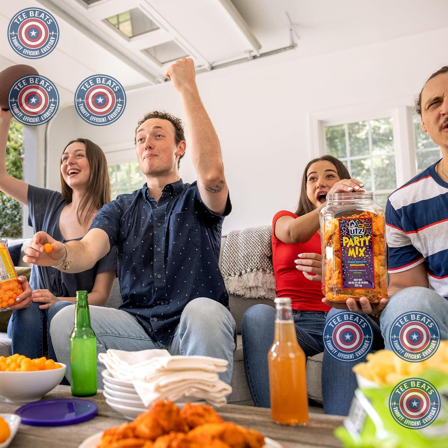 Utz 5-Flavor Snack Mix Barrel - Thoughtful Birthday Gift for Snack Lovers, Movie Buffs, and Party Hosts
