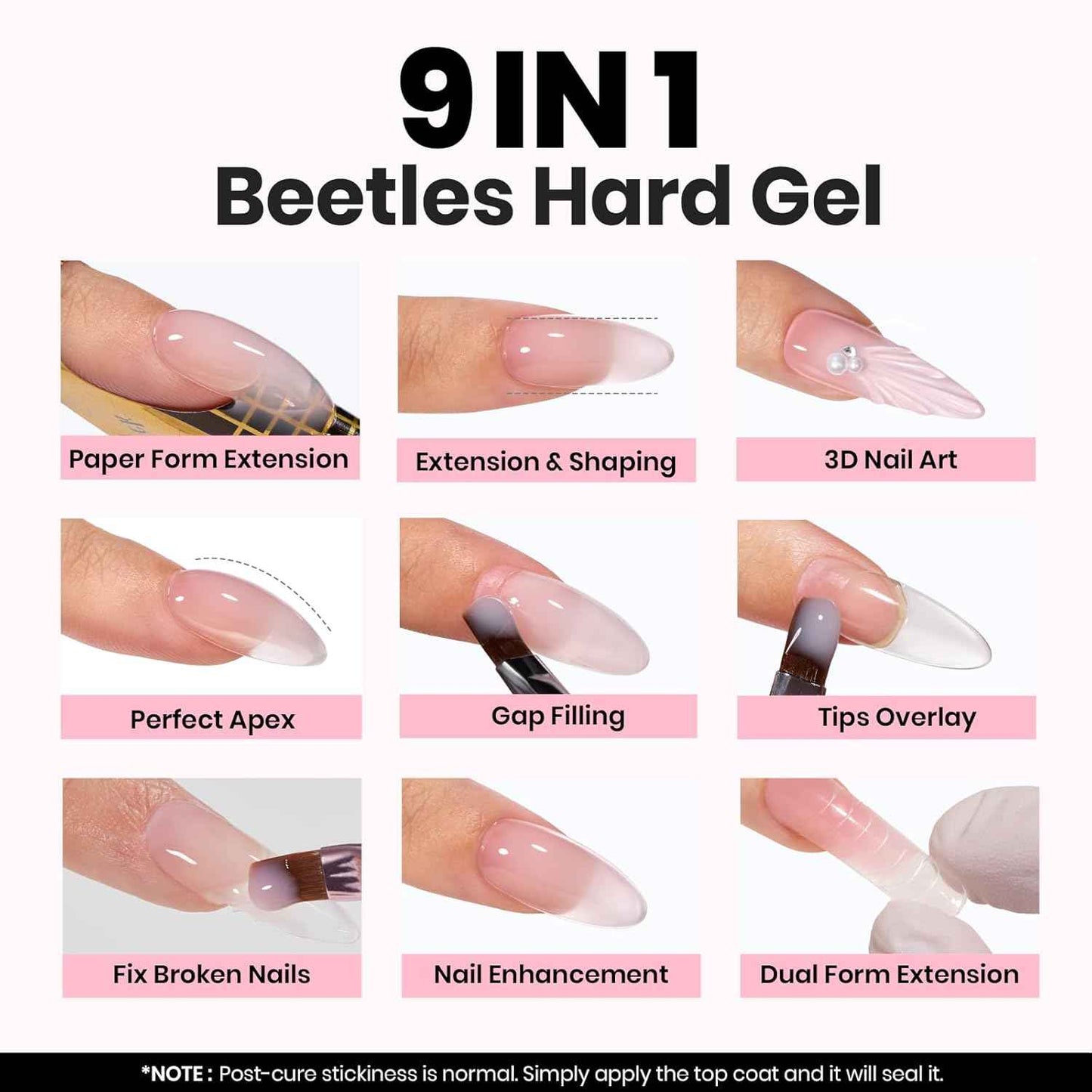 Beetles 9-in-1 Nail Builder Gel Set – Thoughtful Mother's Day Gift for Women Who Love At-Home Manicures