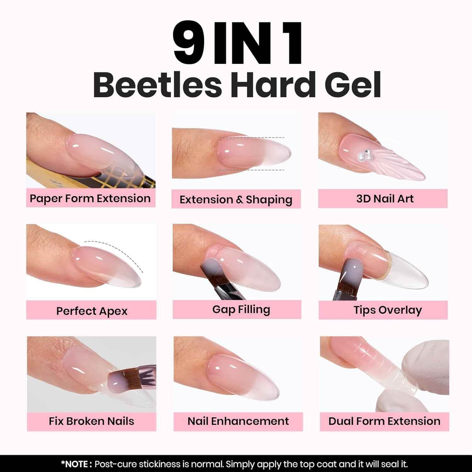 Beetles 9-in-1 Nail Builder Gel Set – Thoughtful Mother's Day Gift for Women Who Love At-Home Manicures
