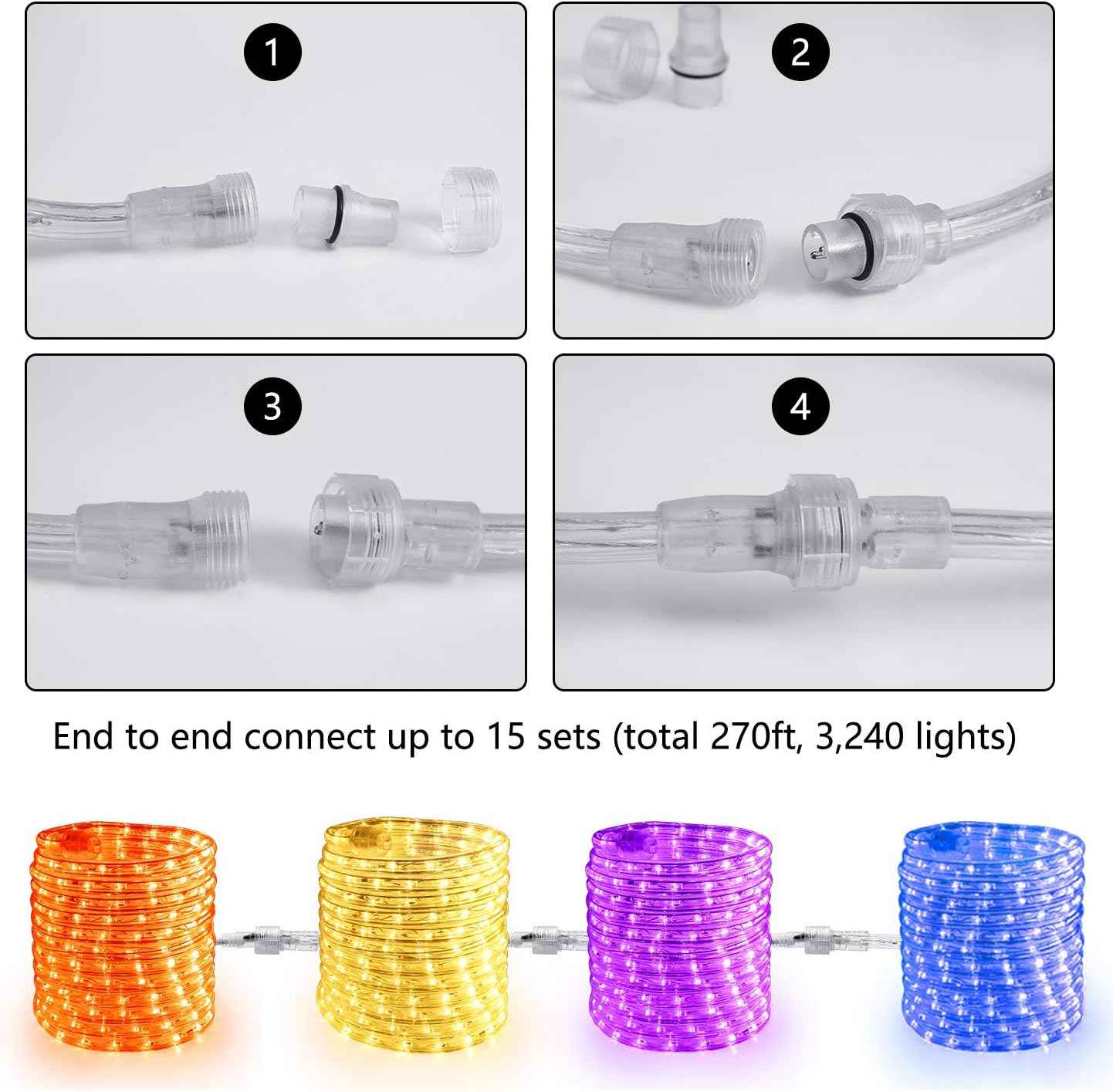 Brizled Rope Lights 18ft 216 LED – Thoughtful Housewarming Gift for New Homeowners and Apartment Movers