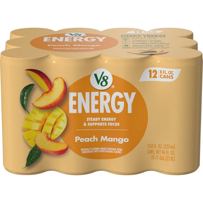 V8 +Energy Sparkling Strawberry Kiwi – Lightweight Pre-Workout Energy Drink for Gym and Trail