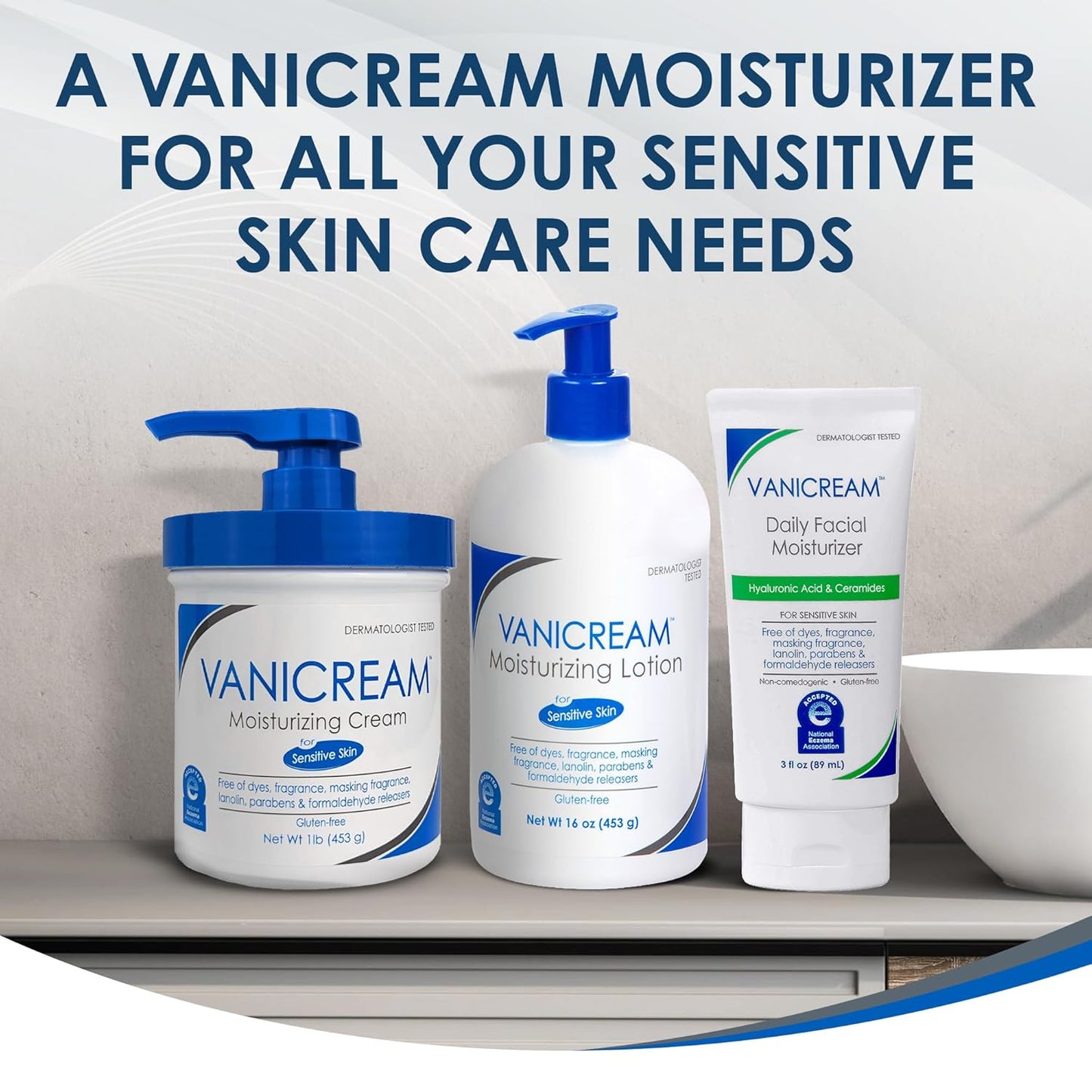 Vanicream Moisturizing Lotion – Single Bottle Skincare Simplifier for Minimalist Bathroom Routines