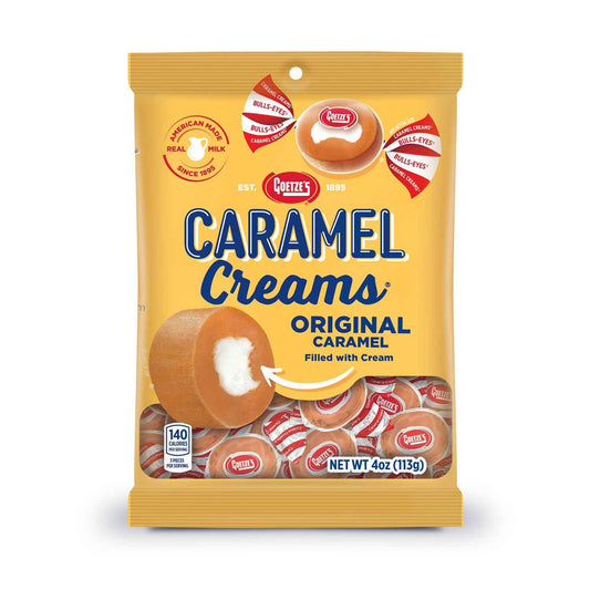 Goetze's Candy Caramel Creams - Nostalgic Valentine's Day Candy Gift for Her and Him, 4 oz Bag