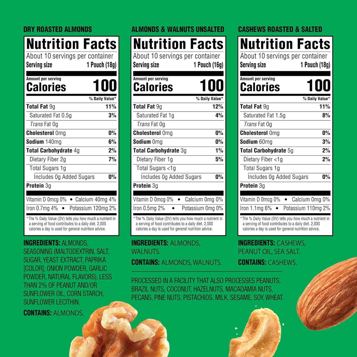 Emerald Nuts Single-Serve Variety Pack – Pantry Staple for Busy Professionals On the Go