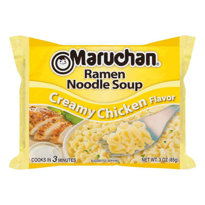 Maruchan Ramen Chicken, Instant Ramen Noodles Care Package for College Students, Dorm Move-In Gift with 3-Minute Ready to Eat Meals (24 Count)