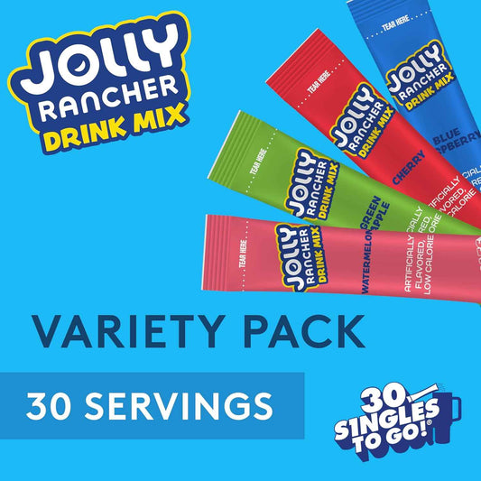 Jolly Rancher Singles To Go Powdered Drink Mix – Desk-Side Flavored Water Sticks to Stay Hydrated Through the Workday