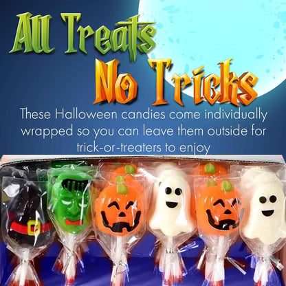 Fusion Select Halloween Character Lollipops – Parent-Approved Trick or Treat Sweets for School Goody Bags & Birthday Favors