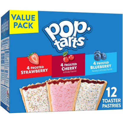 Pop-Tarts Toaster Pastries, Office Desk Snack and Quick Breakfast, Variety Pack, 20.3oz Box (12 Count)