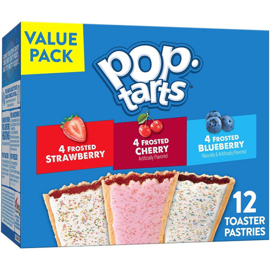 Pop-Tarts Toaster Pastries, Office Desk Snack and Quick Breakfast, Variety Pack, 20.3oz Box (12 Count)