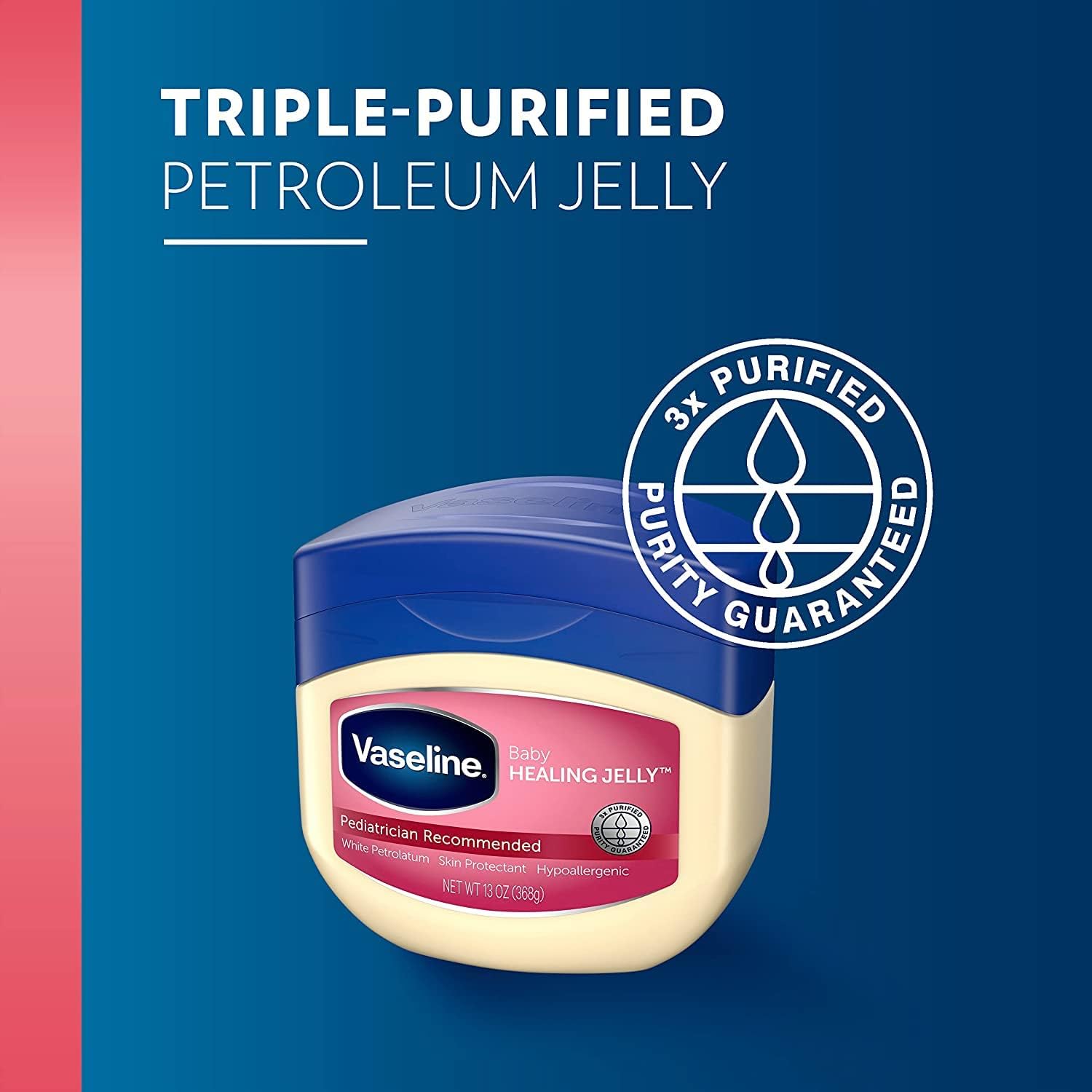 Vaseline Baby Petroleum Jelly 4-Pack – Simple One-Step Skin Protection for Streamlined Baby Care Routines