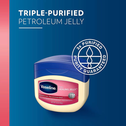 Vaseline Baby Petroleum Jelly 4-Pack – Simple One-Step Skin Protection for Streamlined Baby Care Routines