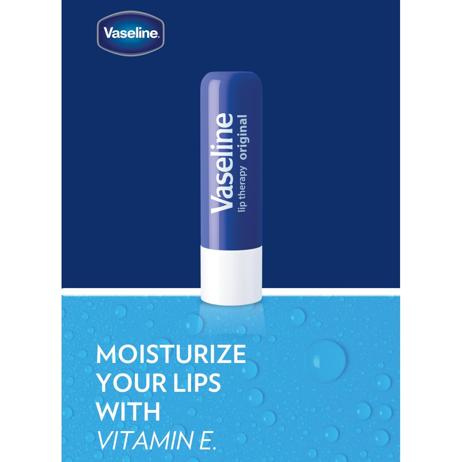 Vaseline Lip Therapy Original – Daily Self-Care Balm for Mindful Bedtime Lip Rituals, 0.16 Ounce (Pack of 4)