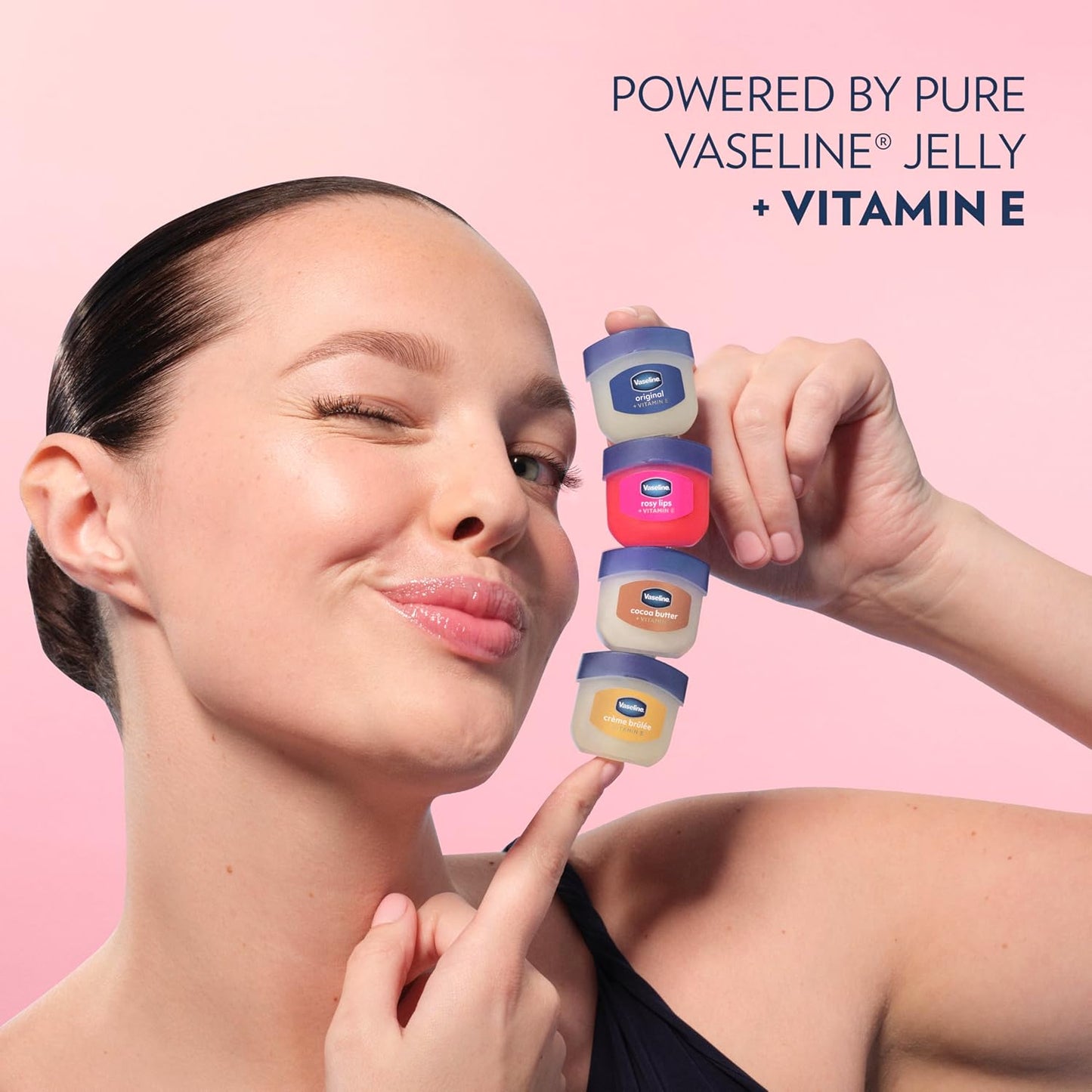 Vaseline Lip Therapy Rosy Lips Mini 2 Pack – Clean Vanity Staple for Less Is More Beauty Routines, Tinted Petroleum Jelly Lip Balm