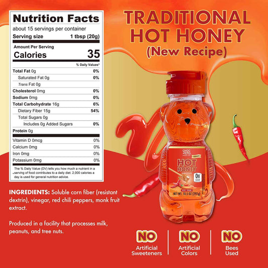 ChocZero Hot Honey – Wellness Pantry Staple for Low Carb Meal Prep, 1g Net Carb