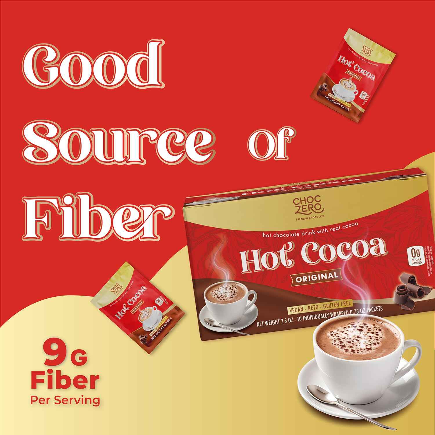 ChocZero Hot Cocoa Mix – Stocking Stuffer and Care Package Gift for the Wellness Lover