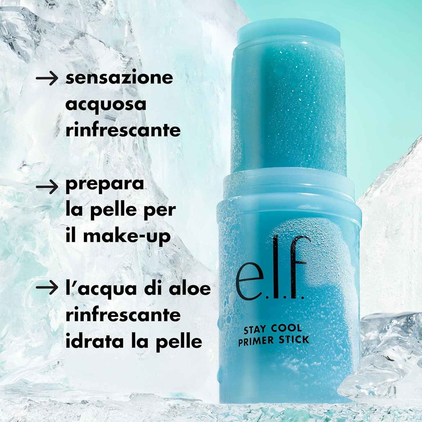 e.l.f. Stay Cool Primer Stick – Self-Care Skin Ritual for Nightly Wind-Down, Cooling Hydrating Gel Prep