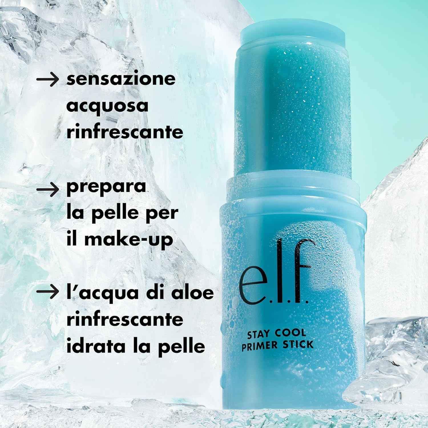e.l.f. Stay Cool Primer Stick – Self-Care Skin Ritual for Nightly Wind-Down, Cooling Hydrating Gel Prep
