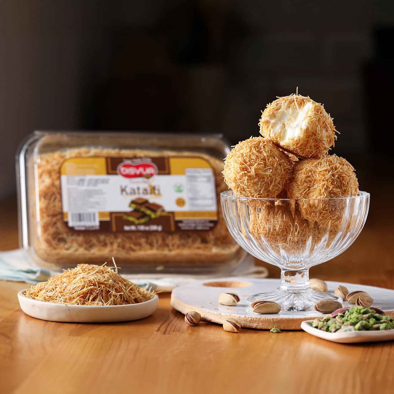 BISVUA Premium Roasted Kataifi 200g – Artisan Giftable Shredded Phyllo for Pastry Lovers & Home Dessert Makers