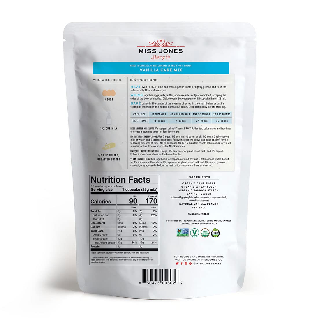 vegan-friendly, dairy-free, soy-free, and nut-free formulation (made in tree nut and peanut-free facilities)