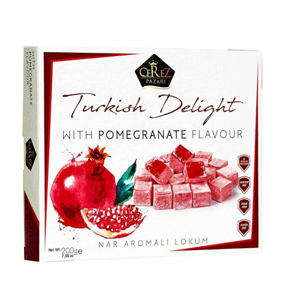 Cerez Pazari Artisanal Lokum with Pomegranate – Imported Confections for the Luxury Dessert Platter