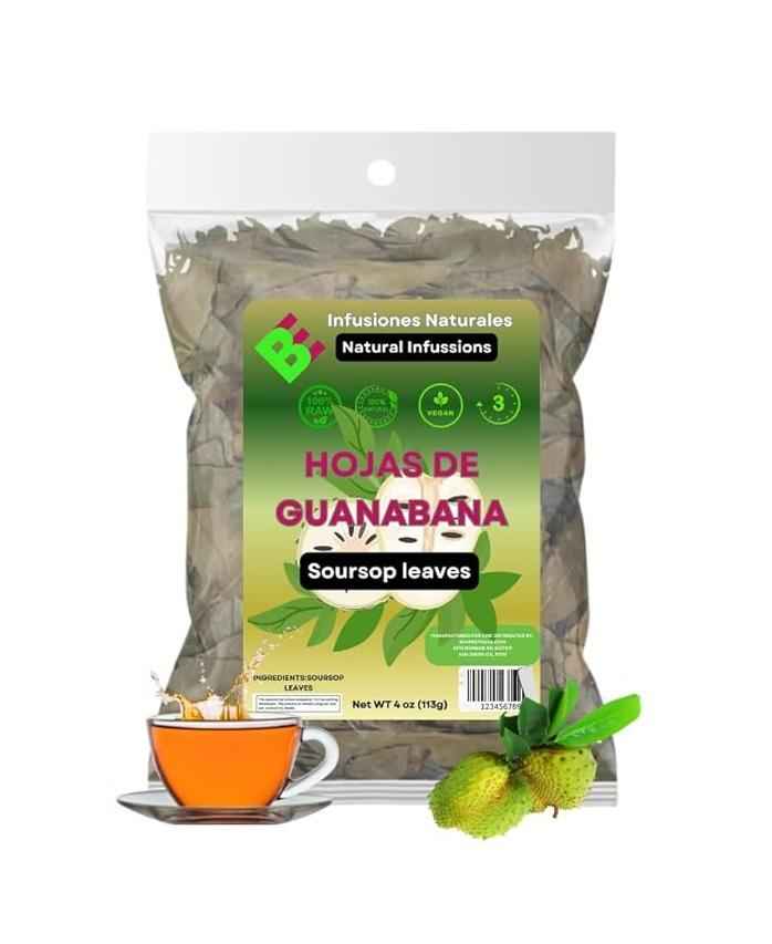 Guanábana Hojas Soursop Leaves Tea – Elegant Valentine's Day Gift for Her, Caffeine-Free & Natural