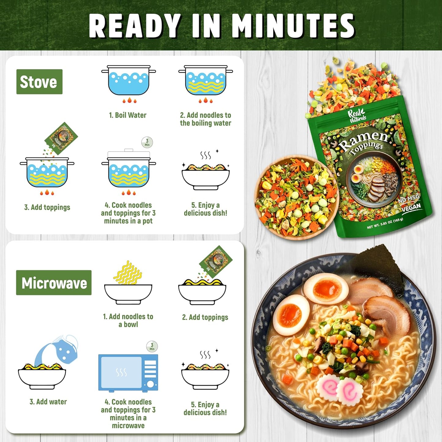 VeggieRush Seven-Vegetable Blend – Zero-Prep Lunch Add-In for Home Office Pantry