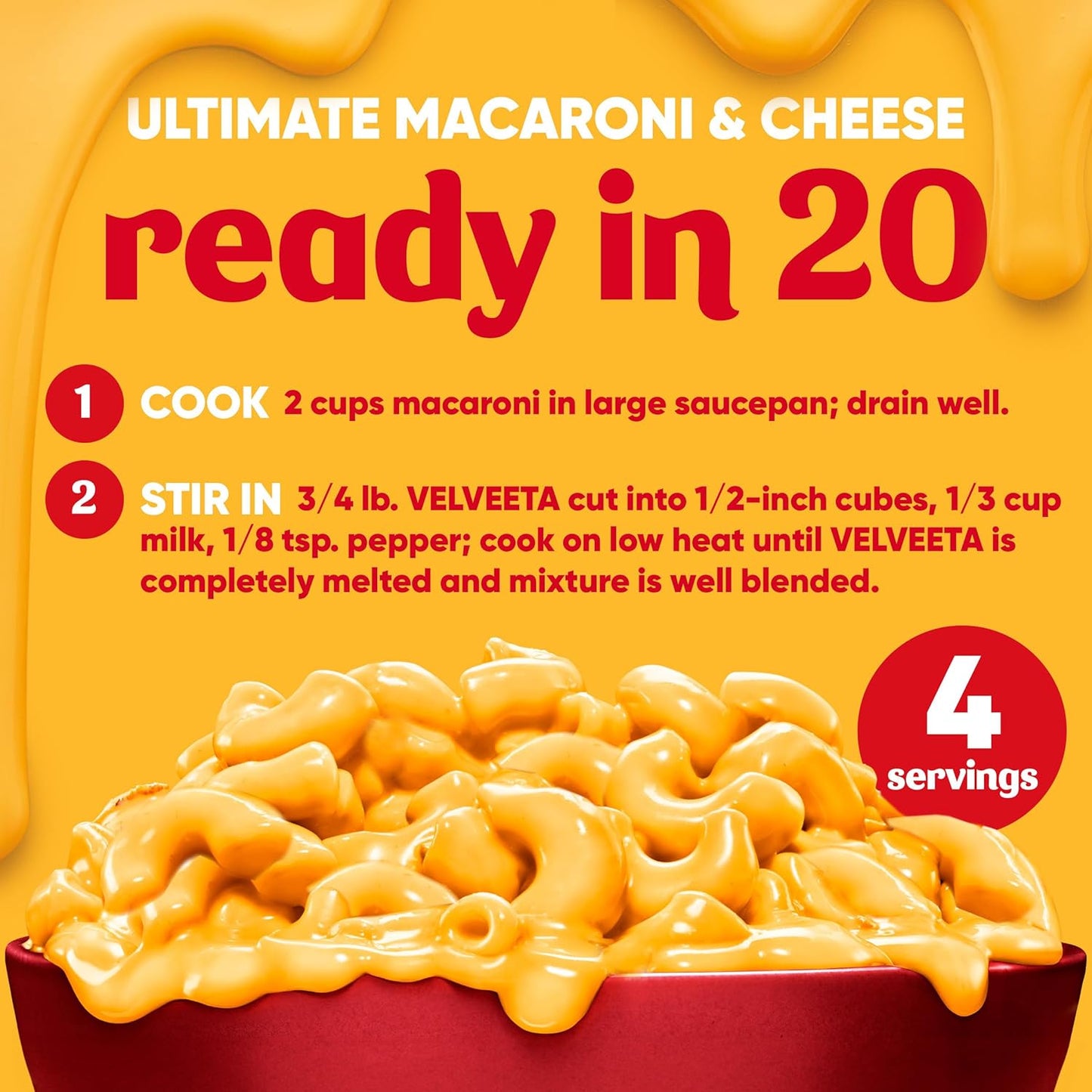 Velveeta Original Cheese Block – Thoughtful Housewarming Gift for New Home Chefs, 16 oz
