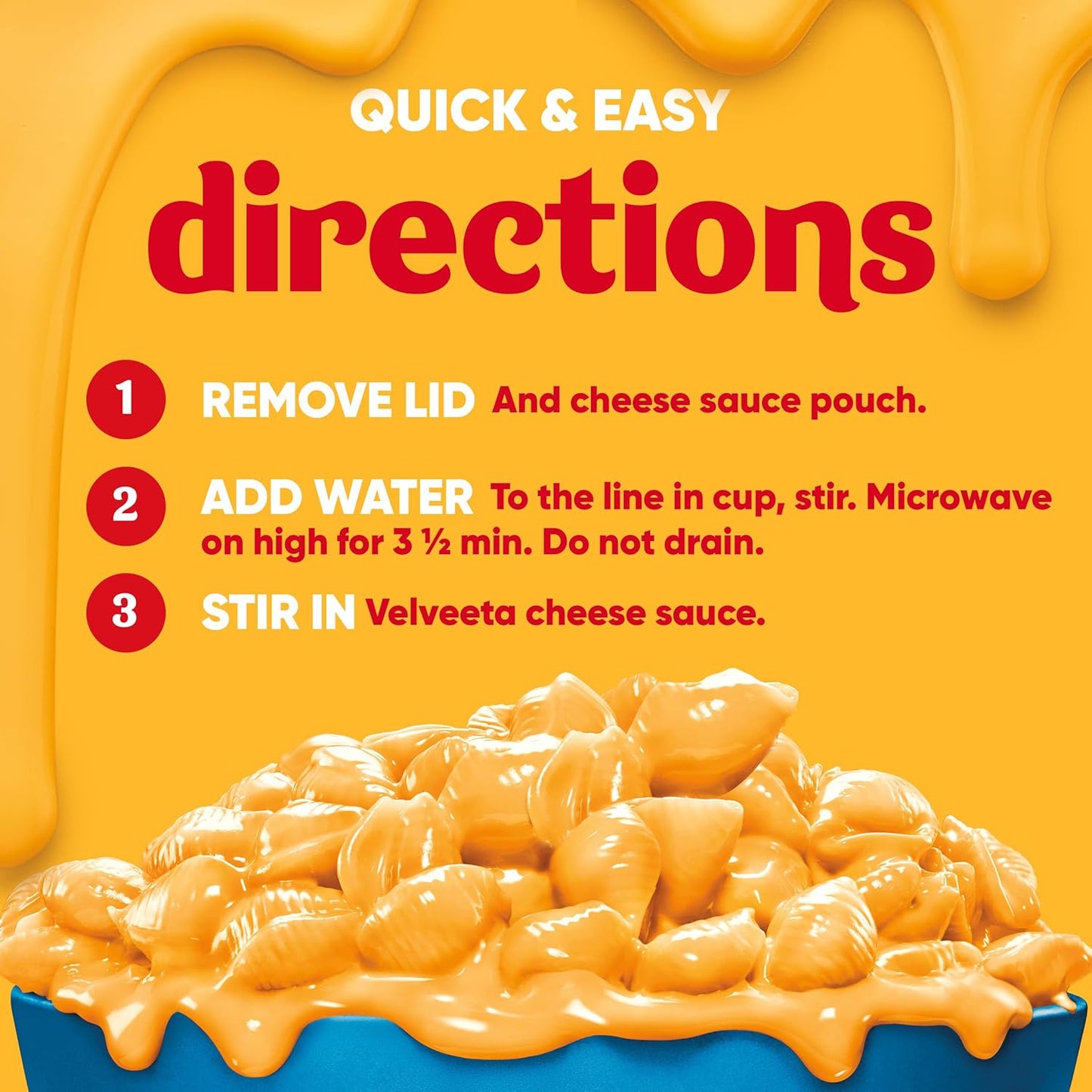Velveeta Shells & Cheese Microwaveable Cups – Road Trip Pantry Meal with Only Water and a Microwave, 2.19 oz 4-Pack
