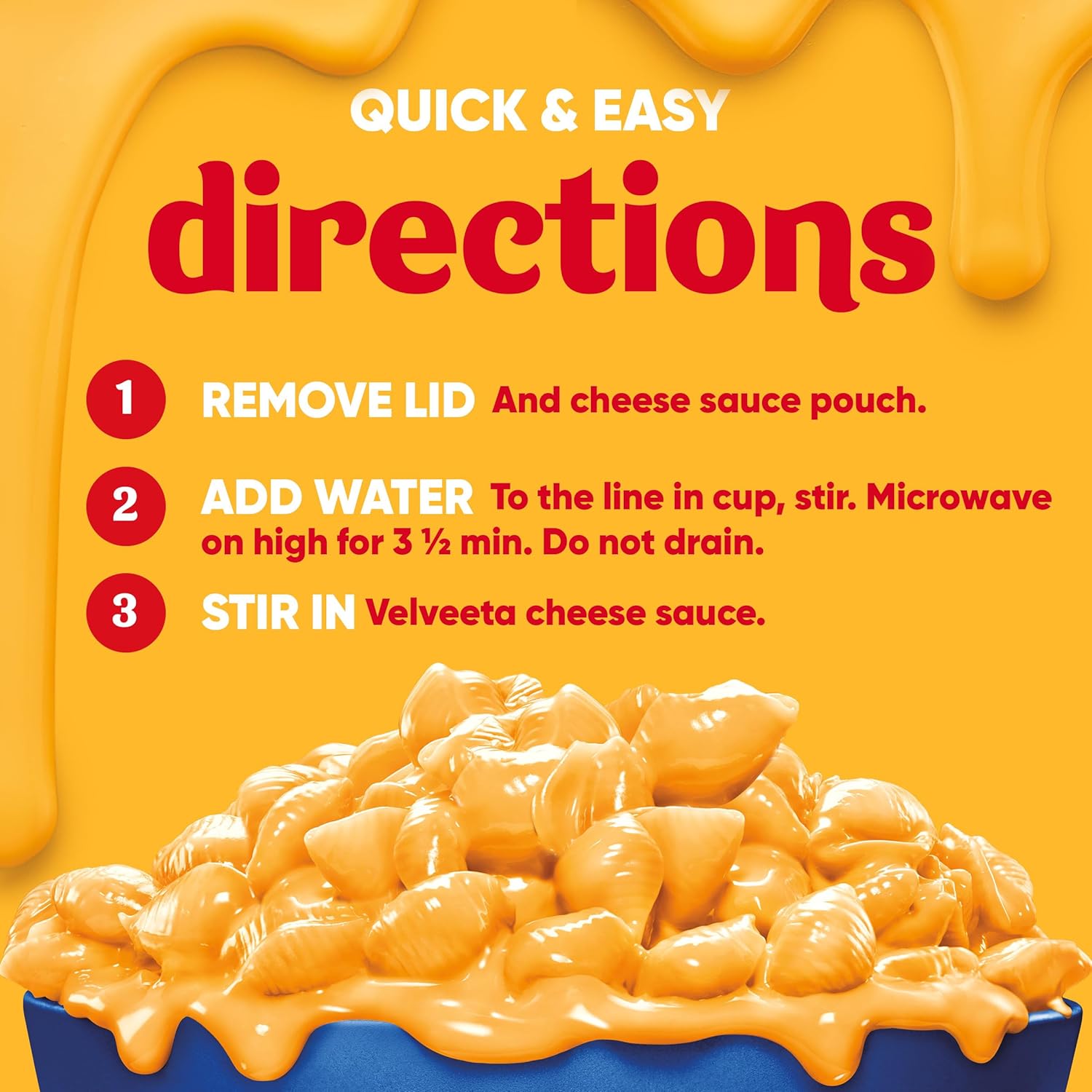 Velveeta Shells & Cheese Original Microwaveable Cup – Single-Serve Pasta for Clutter-Free Pantry Staples, 2.39 oz Cup